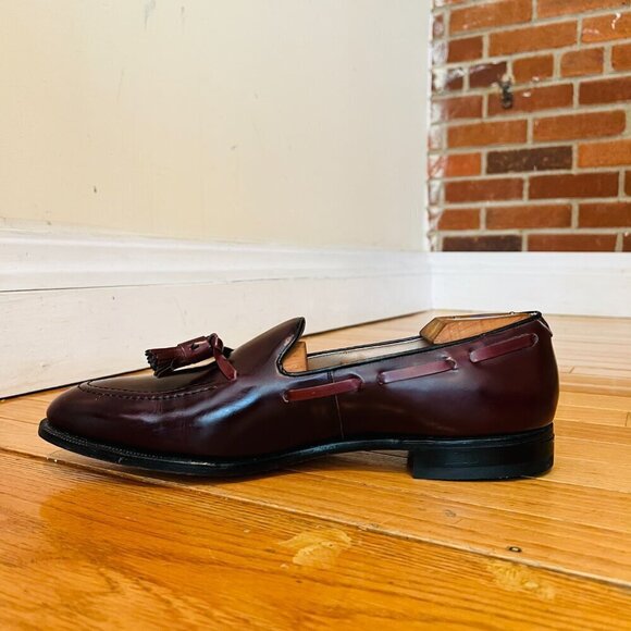Johnston Murphy Optima Loafer Shoes Mens 12 D Dark Burgundy Tassel Brogue main image 15